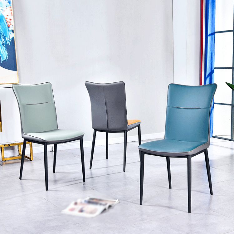 Home Scandinavian Side Chair Indoor Solid Back Metal Dining Room Chair Clearhalo ' kitchen&dining_furn' 'Dining Chairs' 'Dining Tables & Seating' 'dining_chair' 'furn' 'furn_dining_chair' 'Furniture' 'furniture_dining_chair' 'Kitchen & Dining Furniture' 'kitchen' 1200x1200_4cc4a051-679e-446a-a476-136fcd8fc44c