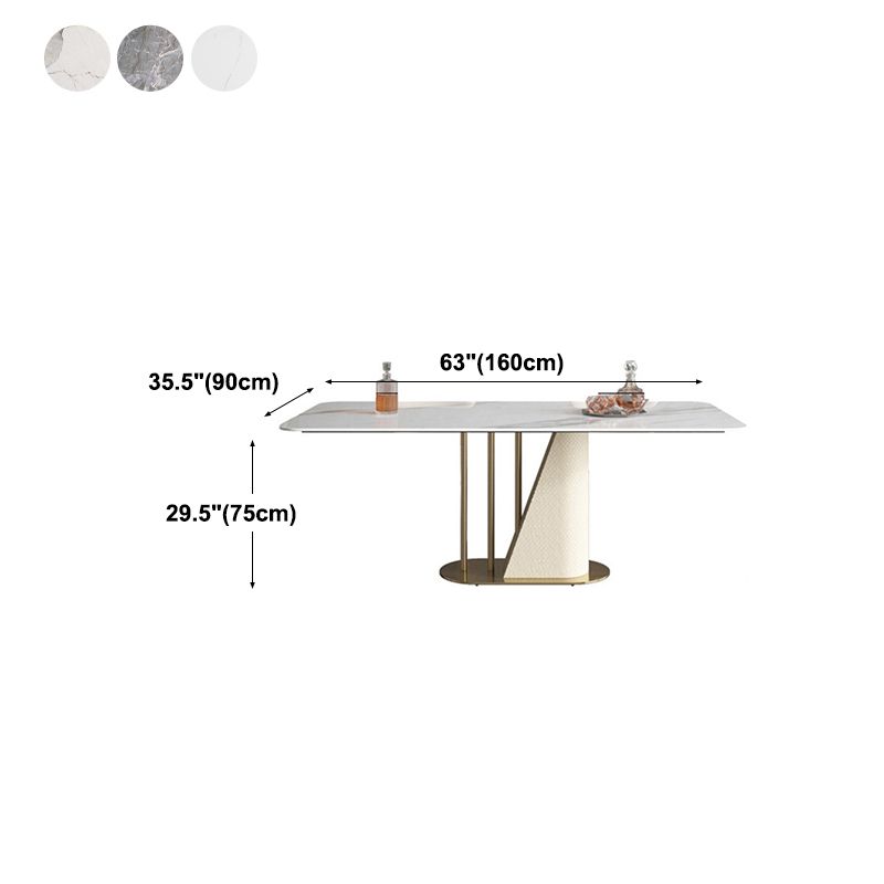 Stone Top Dining Table White Traditional Luxury Table with Pedestal Base Clearhalo 'Dining Tables & Seating' 'Dining Tables' 'dining_table' 'furn' 'furn_dining_table' 'Furniture' 'furniture_dining_table' 'Kitchen & Dining Furniture' 'kitchen' 'kitchen_dining_table' 1200x1200_4cc4f218-fe82-439f-9b26-5f0d3b2d04f4