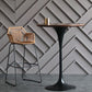 Industrial Metal Bar Table Round Top 41.3"H Pedestal Bistro Table for Cafe and Breakroom Clearhalo 'Bar Furniture' 'Bar Tables' 'bar_tables' 'Furniture' 'furniture_bar_tables' 'Kitchen & Dining Furniture' 'kitchen&dining_furn' 'kitchen' 1200x1200_4cc54a93-6992-4c17-9a25-7507327cb2d3