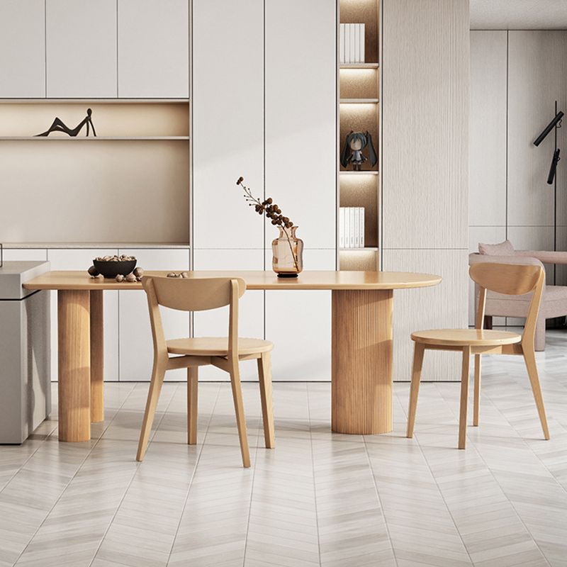 Pine Solid Wood Dining Table Modern Free Form Dining Table with Natural Finish Legs Clearhalo 'Dining Tables & Seating' 'Dining Tables' 'dining_table' 'furn' 'furn_dining_table' 'Furniture' 'Kitchen & Dining Furniture' 1200x1200_4cc55f21-daf5-4391-8dd8-2449b9a68e9c