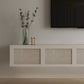 Nordic Solid Wood Wall-Mounted TV Cabinet Living Room Cotton-Linen TV Stand Clearhalo 'furn' 'furn_tv_stands_entertainment_centers' 'Furniture' 'Living Room Furniture' 'TV Stands & Entertainment Centers' 'TV Stands & Media Storage Furniture' 'tv_stands_entertainment_centers' 1200x1200_4cc64f81-ed9d-40b5-8c51-48d500692d9c