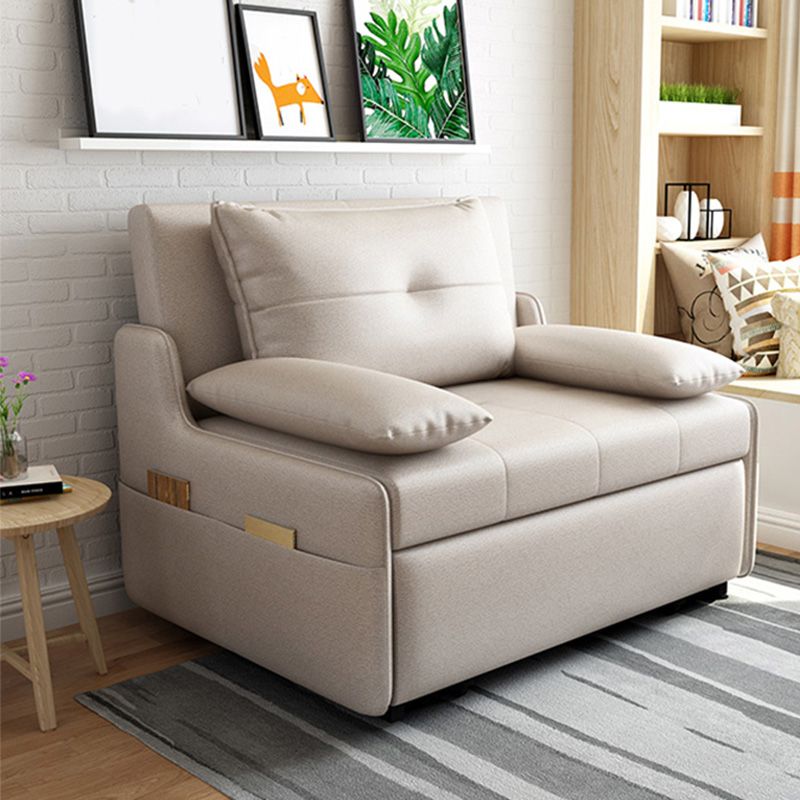 Divano dormiente in pelle glam con schiena trapuntata e scatola in metallo