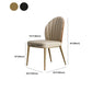 Armless Low Back Side Chair Metal Legs Faux Leather Dining Chairs