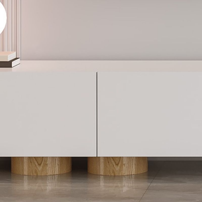 Consola de TV moderna de almacenamiento cerrado de almacenamiento de medios de televisión con cajones