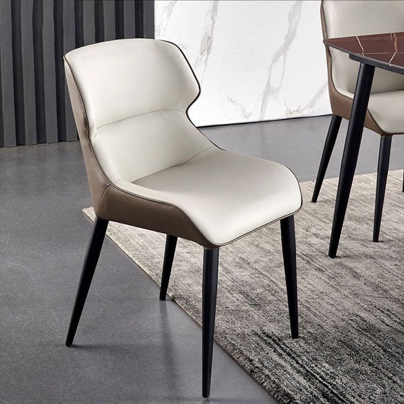 Contemporary Restaurant Leather Side Chair Matte Finish Wingback Dining Chair Clearhalo ' kitchen&dining_furn' 'Dining Chairs' 'Dining Tables & Seating' 'dining_chair' 'furn' 'furn_dining_chair' 'Furniture' 'furniture_dining_chair' 'Kitchen & Dining Furniture' 'kitchen' 1200x1200_4cc8477a-192f-4632-9be7-ec40f1133738