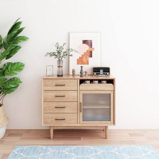 Porta e cassetto Sideboard Wood Simple Style Armadio per sala da pranzo