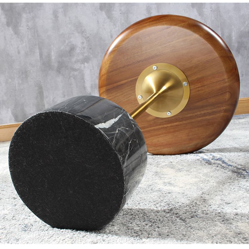 Modern Slate Pedestal Wooden Round/Square Tray Top End Table