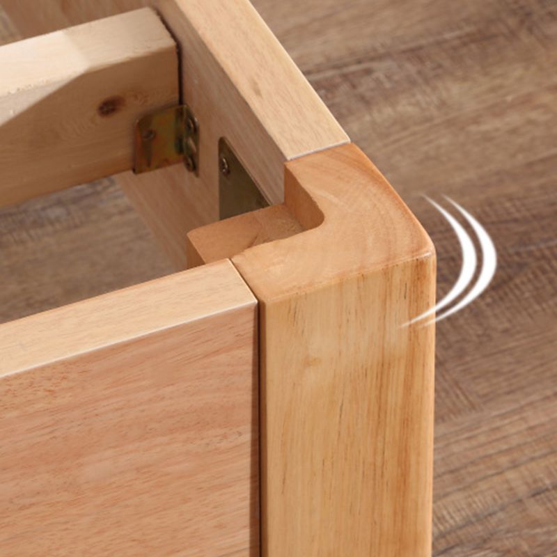 Contemporary Rubberwood With Custom Gold Legs Solid Color Standard Bed Clearhalo 'Bedroom Furniture' 'Beds' 'furn' 'furn_beds' 'Furniture' 1200x1200_4cc9c43b-fbaf-42ee-a6fb-3b2df179c4e3