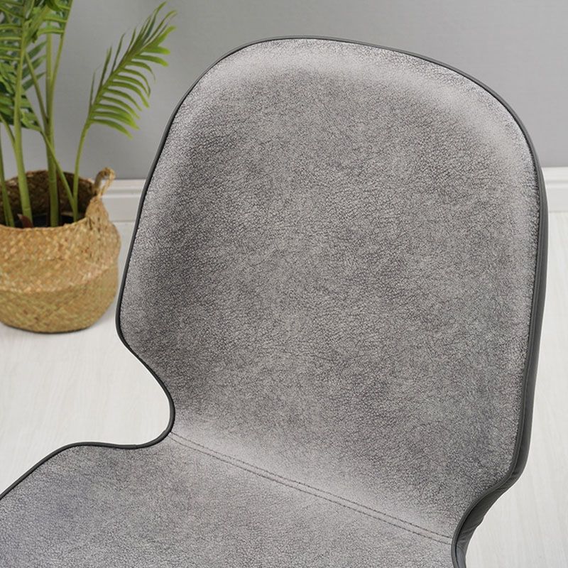 Contemporary Style Dining Chairs Kitchen Armless Wingback Chairs with Metal Legs Clearhalo 'Dining Chairs' 'Dining Tables & Seating' 'dining_chair' 'furn' 'furn_dining_chair' 'Furniture' 'furniture_dining_chair' 'Kitchen & Dining Furniture' 1200x1200_4cca6f18-f0b1-4ac0-a201-1eaafa74073b