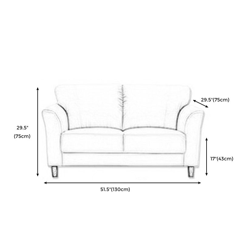 Modern Flared Arm Sofa Standard Wood Legs Sofa for Living Room Clearhalo 'Furniture' 'furniture_sofas' 'kitchen' 'kitchen_sofas' 'Living Room Furniture' 'Sofa' 'sofas' 1200x1200_4ccb30ce-8b26-4812-b5ee-87343eeee49f