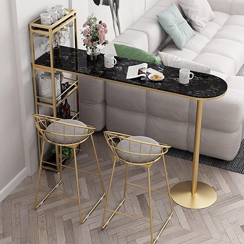 Tavolo da bar contemporaneo in pietra top tavolo da bistrot interno con portapacing