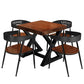 Industrial Solid Wood Dinner Room Kitchen Table Brown Square Trestle Table for Dining Room Clearhalo ' dining_table' 'Dining Tables & Seating' 'Dining Tables' 'furn' 'furn_dining_table' 'Furniture' 'furniture_dining_table' 'Kitchen & Dining Furniture' 'kitchen&dining_furn' 'kitchen' 'kitchen_dining_table' 1200x1200_4cccfe3e-9758-4989-a245-b6d6cb7b747a