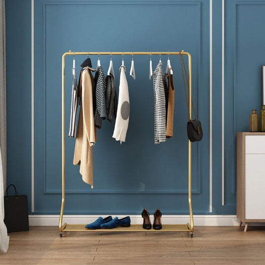 Rastrellino in metallo a colori solidi a gancio di lussuoso cappotto con scaffale