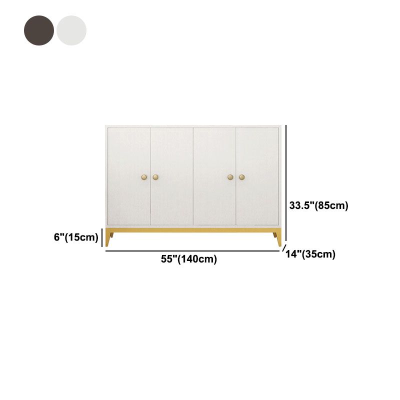 Modern Style Sideboard with 4-Door Credenza Cabinets for Dining Room Clearhalo 'buffet_sideboard' 'Buffets & Sideboards' 'furn' 'furn_buffet_sideboard' 'Furniture' 'Kitchen & Dining Furniture' 1200x1200_4ccdb762-b68d-415d-92ce-c7e9dbfd9844