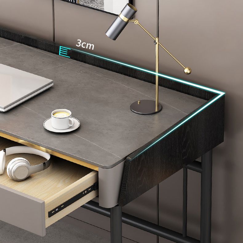 Classic Glam Office Bureau Reckin Recangle RECTANGE Bureau avec 2 tiroirs