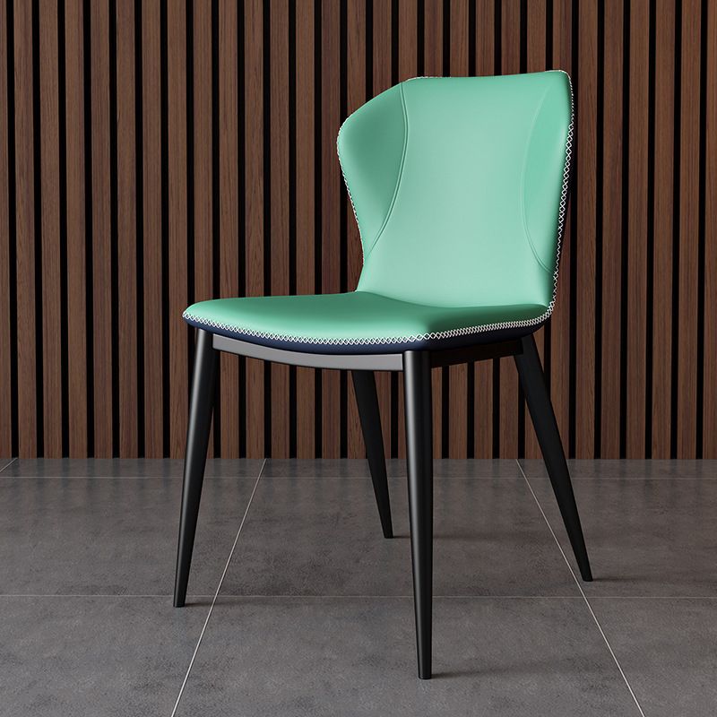 Modern Leather Home Side Chair Wingback Matte Finish Dining Chair Clearhalo ' kitchen&dining_furn' 'Dining Chairs' 'Dining Tables & Seating' 'dining_chair' 'furn' 'furn_dining_chair' 'Furniture' 'furniture_dining_chair' 'Kitchen & Dining Furniture' 'kitchen' 1200x1200_4cceae67-244d-4de1-8dc4-0d3e025bc44a