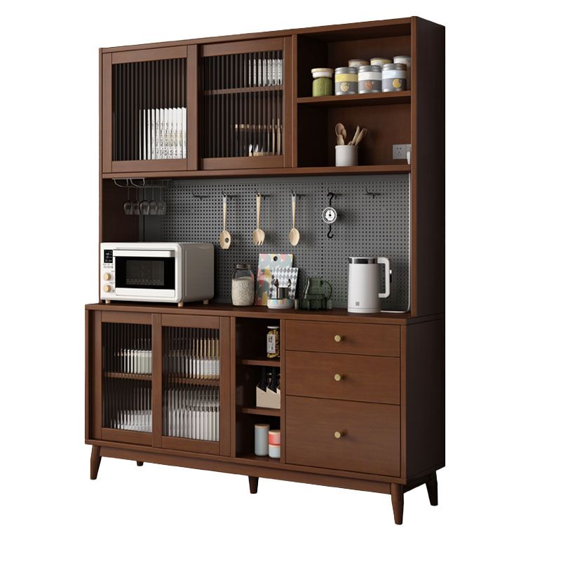 Modern Wood Sideboard Table Open Storage Cabinets Included for Living Room Clearhalo 'buffet_sideboard' 'Buffets & Sideboards' 'furn' 'furn_buffet_sideboard' 'Furniture' 'Kitchen & Dining Furniture' 1200x1200_4ccf4d55-74cc-4947-b063-98ef75c93bcd