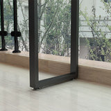 Pine Wood Bar Dining Table Modern Rectangle Bar Table  for Milk Tea Shop Balcony