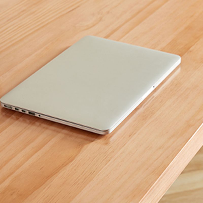 Industrieel schrijfbureau rechthoekig vast hout dennenkantoor bureau