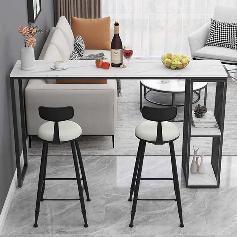Contemporary Sintered Stone Table Rectangle Bar Counter Table for Home Clearhalo 'Bar Furniture' 'Bar Tables' 'bar_tables' 'furn' 'furn_bar_tables' 'Furniture' 'furniture_bar_tables' 'Kitchen & Dining Furniture' 1200x1200_4ccfdebf-af4f-4e90-9768-845ca94a7df3