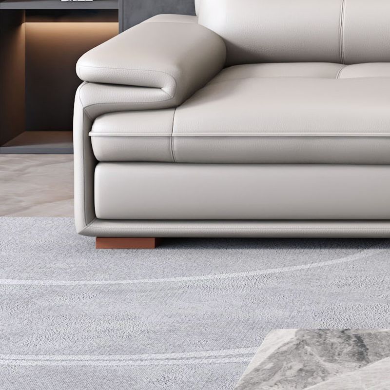 Beige Contemporary Sofa/Sectional with Genuine Leather and Leather Clearhalo 'furn' 'furn_sectionals' 'Furniture' 'furniture_sectionals' 'kitchen' 'kitchen_sectionals' 'Living Room Furniture' 'Sectionals' 1200x1200_4cd03788-47b8-4340-82bc-f18d11240700