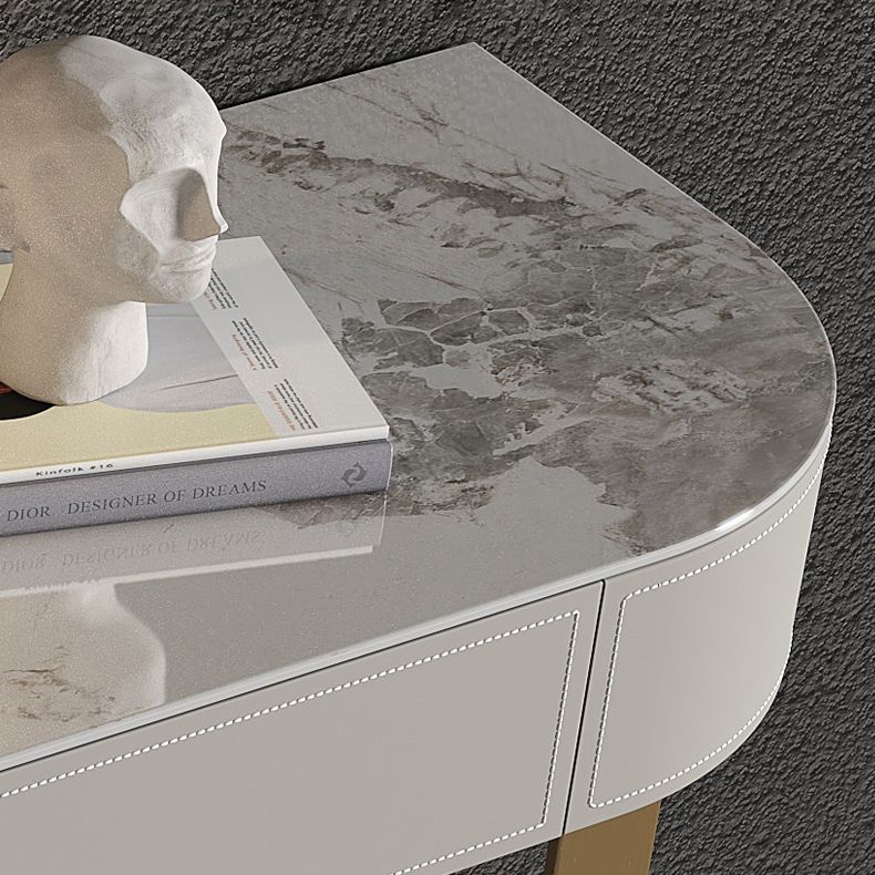 Glam Console Table Stone Console Accent Table for Hall , 16 inch Wide