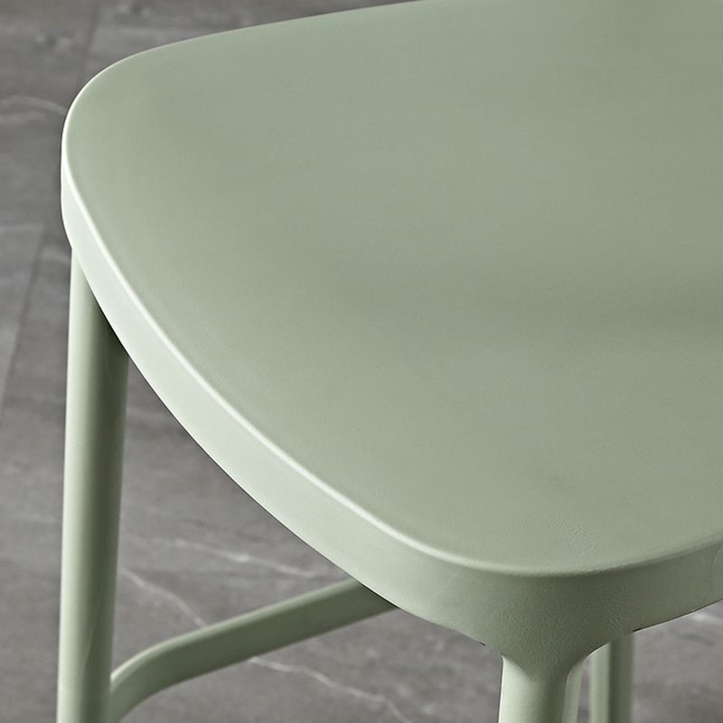 Casa escandinava Heces de espalda baja Matte Barstool de plástico