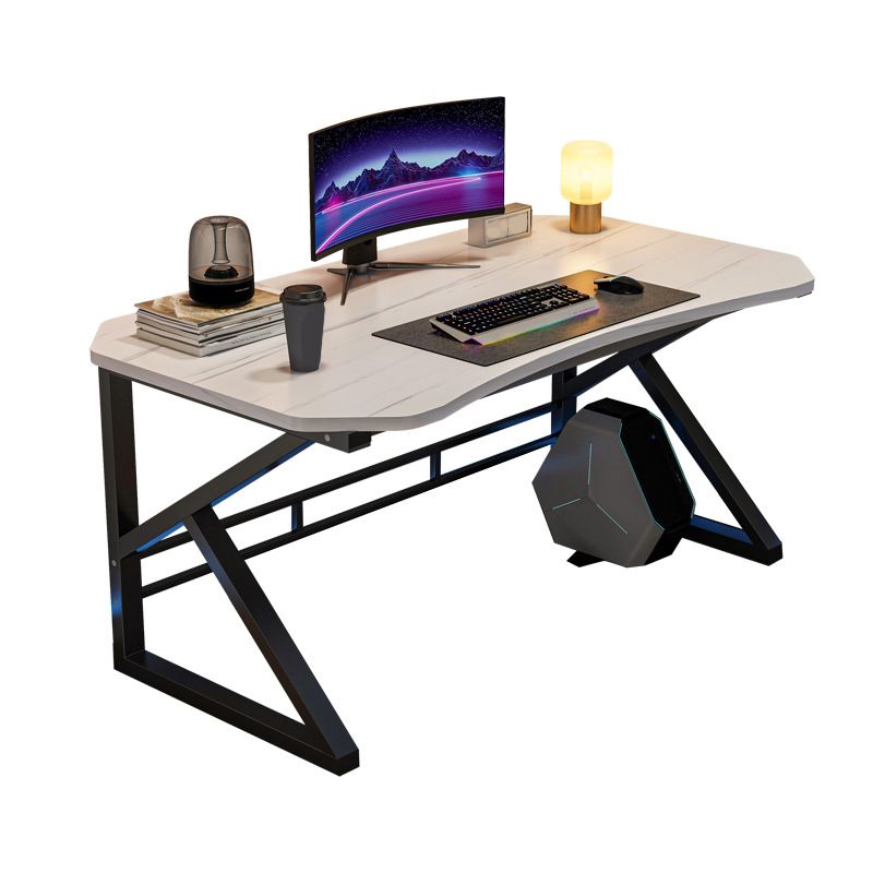 Modern Wooden Office Desk Antique Finish Computer Desk with Metal Legs Clearhalo 'furn' 'furn_office_desk' 'Furniture' 'Office Desks' 'Office Furniture' 'office_desk' 1200x1200_4cd5f1e8-7e70-420d-a4f6-a78161ce1989