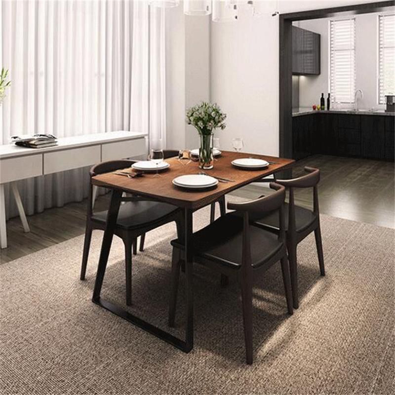 Industrial Style Solid Wood Top Dining¬†Room¬†Set with Rectangle Shape Table Dining Room Set Clearhalo 'Dining Room Sets' 'Dining Tables & Seating' 'dining_room_set' 'furn' 'furn_dining_room_set' 'Furniture' 'furniture_dining_room_set' 'Kitchen & Dining Furniture' 'kitchen&dining_furn' 'kitchen' 1200x1200_4cd879f3-72f7-4e3a-9ff5-fb2e7e4cb956