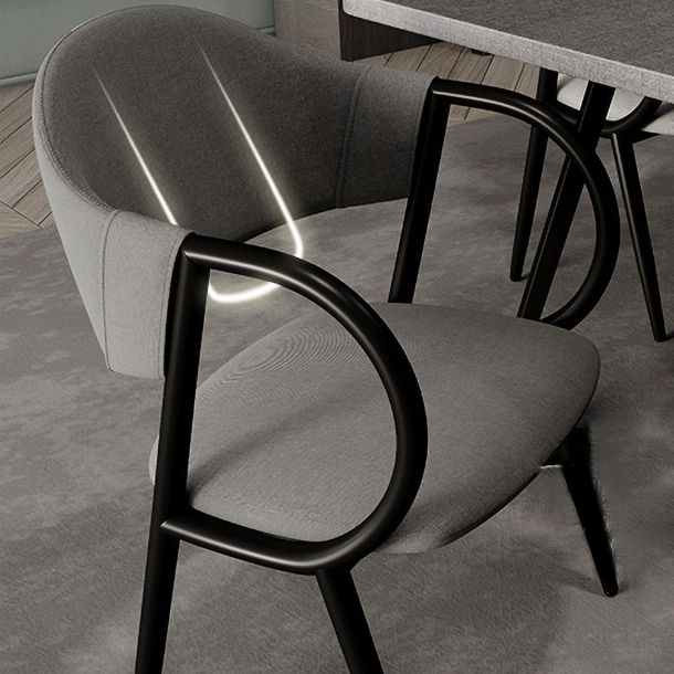 Industrial Leather Restaurant Arm Chair Open Back Dining Chair with Metal Legs Clearhalo ' kitchen&dining_furn' 'Dining Chairs' 'Dining Tables & Seating' 'dining_chair' 'furn' 'furn_dining_chair' 'Furniture' 'furniture_dining_chair' 'Kitchen & Dining Furniture' 'kitchen' 1200x1200_4cd887bd-fbea-422b-a561-940976a26270