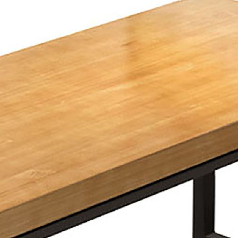 Pine Wood Top Dining Table Industrial Rectangle Table with Trestle Base Clearhalo 'Dining Tables & Seating' 'Dining Tables' 'dining_table' 'furn' 'furn_dining_table' 'Furniture' 'Kitchen & Dining Furniture' 1200x1200_4cd9187a-7fa4-479e-ab5f-9421bd54f784