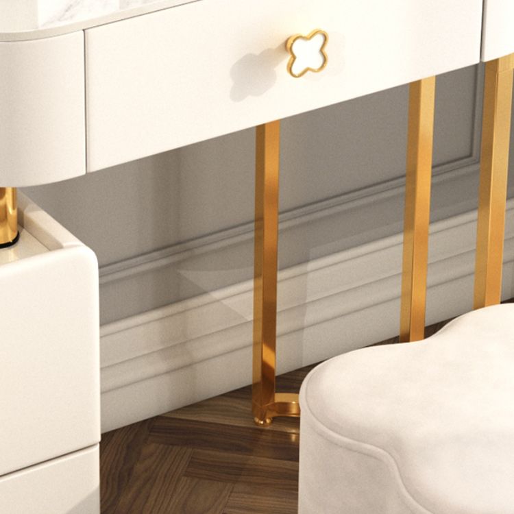 Luxious 3 Drawers Make-up Vanity Stone Makeup Vanity Desk Table