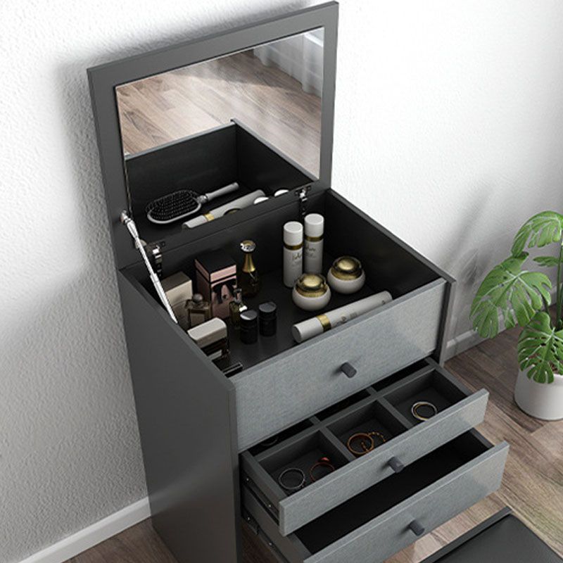 Vanity trucco con 5 cassetti di stoccaggio da 15,74 "largo cassettiera in legno
