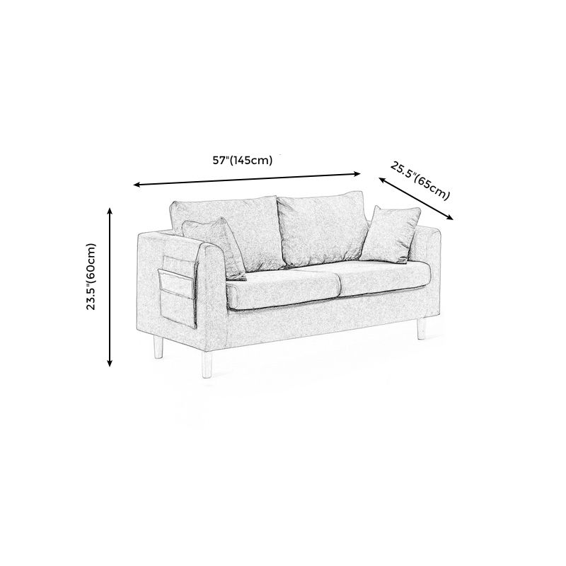 Scandinavian Pillow BackSofa Velvet Loveseat with Storage for Apartment Clearhalo 'furn' 'furn_sofas' 'Furniture' 'furniture_sofas' 'kitchen' 'kitchen_sofas' 'Living Room Furniture' 'Sofa' 'sofas' 1200x1200_4cdb7d83-9cf7-49c8-bfb2-3bb5fc786230