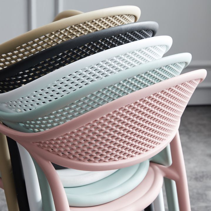 Contemporary Plastic Arm Chair Open Back Kitchen Dining Room Chair Clearhalo 'Dining Chairs' 'Dining Tables & Seating' 'dining_chair' 'furn' 'furn_dining_chair' 'Furniture' 'furniture_dining_chair' 'Kitchen & Dining Furniture' 1200x1200_4cdc4b81-f393-4050-b07b-e2e363852d75