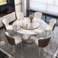Sintered Stone Top Rotatable Round Table for Restaurant Modern Dining Table with Pedestal Base Clearhalo ' dining_table' 'Dining Tables & Seating' 'Dining Tables' 'furn' 'furn_dining_table' 'Furniture' 'furniture_dining_table' 'Kitchen & Dining Furniture' 'kitchen&dining_furn' 'kitchen' 'kitchen_dining_table' 1200x1200_4cdca32f-feef-436f-bf80-aac2547e6c3a