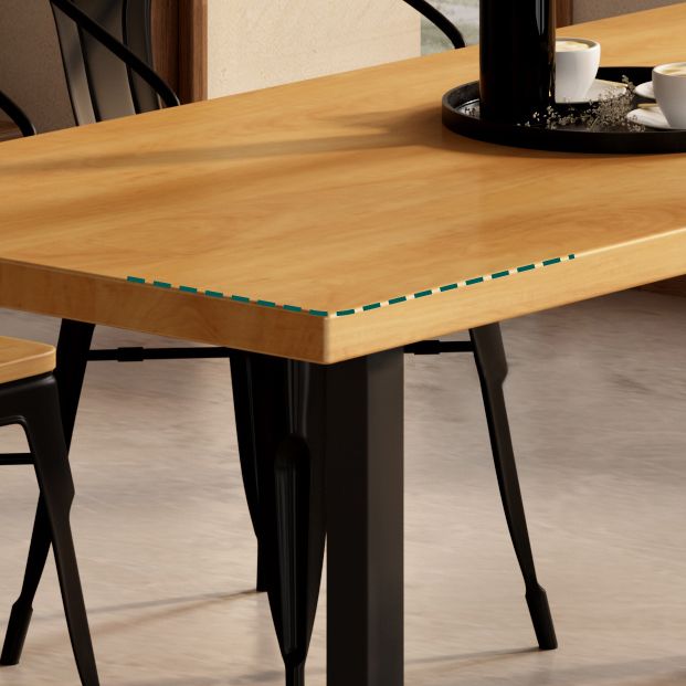 工業用のソリッドウッドダイニングテーブルセット1/5ピースキッチン用ダイニングセット