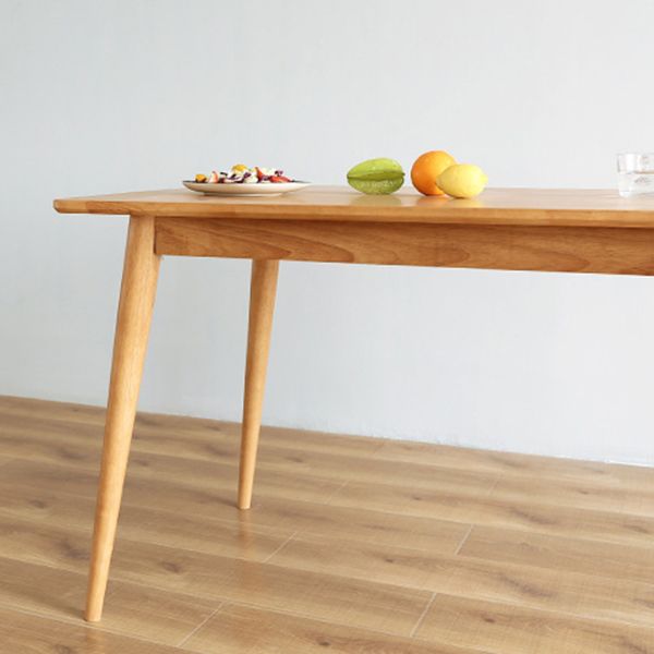 Minimalist Standard Khaki Dining Set Rectangle Shape Solid Wood Dining Set with 4 Legs Base Clearhalo 'Dining Room Sets' 'Dining Tables & Seating' 'dining_room_set' 'furn' 'furn_dining_room_set' 'Furniture' 'furniture_dining_room_set' 'Kitchen & Dining Furniture' 'kitchen&dining_furn' 'kitchen' 1200x1200_4cdf0cdc-b380-4309-9e9e-d9482c795923