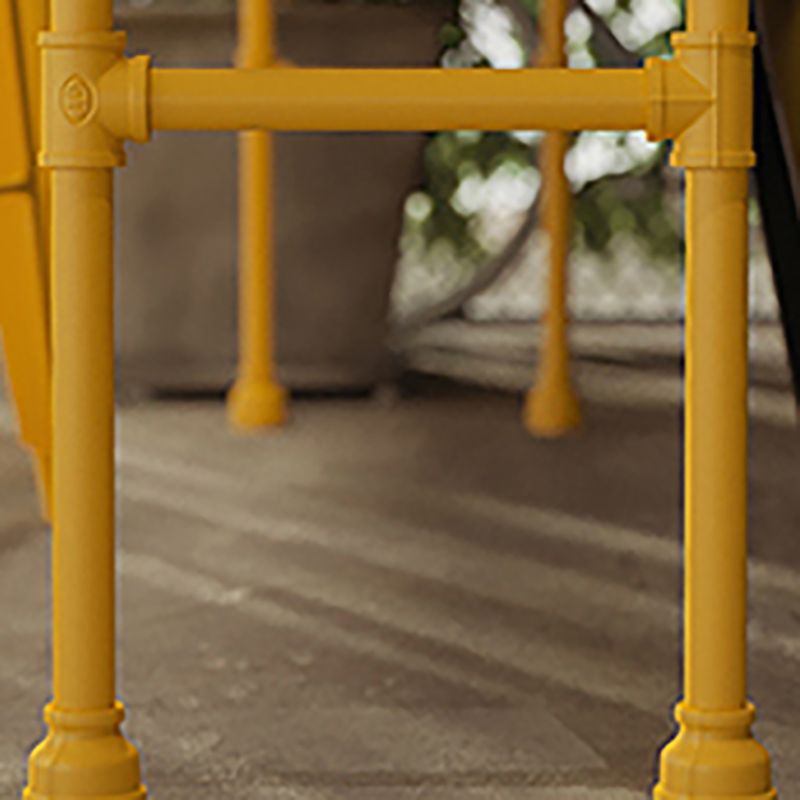 Industrial Black Wood Pub Table with Rectangle Table Top Yellow Trestle Table - 42" H Clearhalo 'Bar Furniture' 'Bar Tables' 'bar_tables' 'furn' 'furn_bar_tables' 'Furniture' 'furniture_bar_tables' 'Kitchen & Dining Furniture' 1200x1200_4cdf1e19-8a18-4453-a480-f9e7e03d4cc6