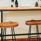 Contemporary Bar Stools Armless Dining Stools with Metal Base