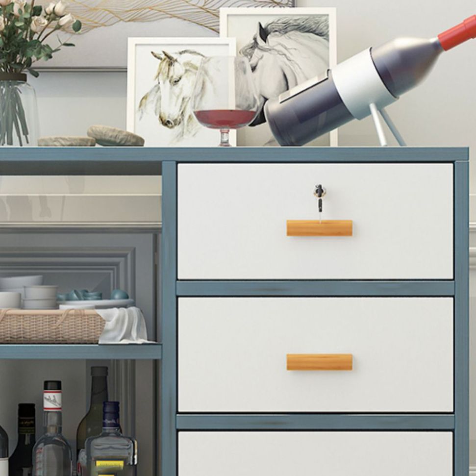 Living Room Simple Buffet Server Artificial Wood Frame Kitchen Server Clearhalo 'buffet_sideboard' 'Buffets & Sideboards' 'Furniture' 'furniture_buffet_sideboard' 'Kitchen & Dining Furniture' 1200x1200_4ce035fd-f354-442e-8ac9-9af3e1aa675d