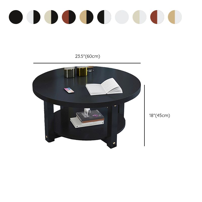 Wood Single Coffee Table No Distressing Coffee Table with Shelf Clearhalo 'Coffee & Accent Tables' 'Coffee Tables' 'coffee_tables' 'furn' 'furn_coffee_tables' 'Furniture' 'Living Room Furniture' 1200x1200_4ce15f41-c9db-439e-8859-fb851fafa5eb