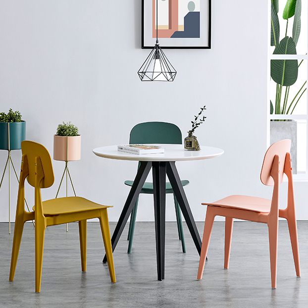 Scandinavian Style Open Back Dining Side Chair Plastic Dining Armless Chair Clearhalo ' kitchen&dining_furn' 'Dining Chairs' 'Dining Tables & Seating' 'dining_chair' 'furn' 'furn_dining_chair' 'Furniture' 'furniture_dining_chair' 'Kitchen & Dining Furniture' 'kitchen' 1200x1200_4ce1678f-e0fd-4efb-a230-dc70afa5f116