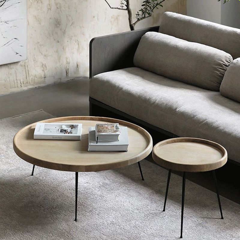 Modern Tray Top Coffee Table Round 3 Legs Coffee Table for Living Room Clearhalo 'Coffee & Accent Tables' 'Coffee Tables' 'coffee_tables' 'furn' 'furn_coffee_tables' 'Furniture' 'Living Room Furniture' 1200x1200_4ce1c8f7-df33-4b5f-8e66-724312444d10