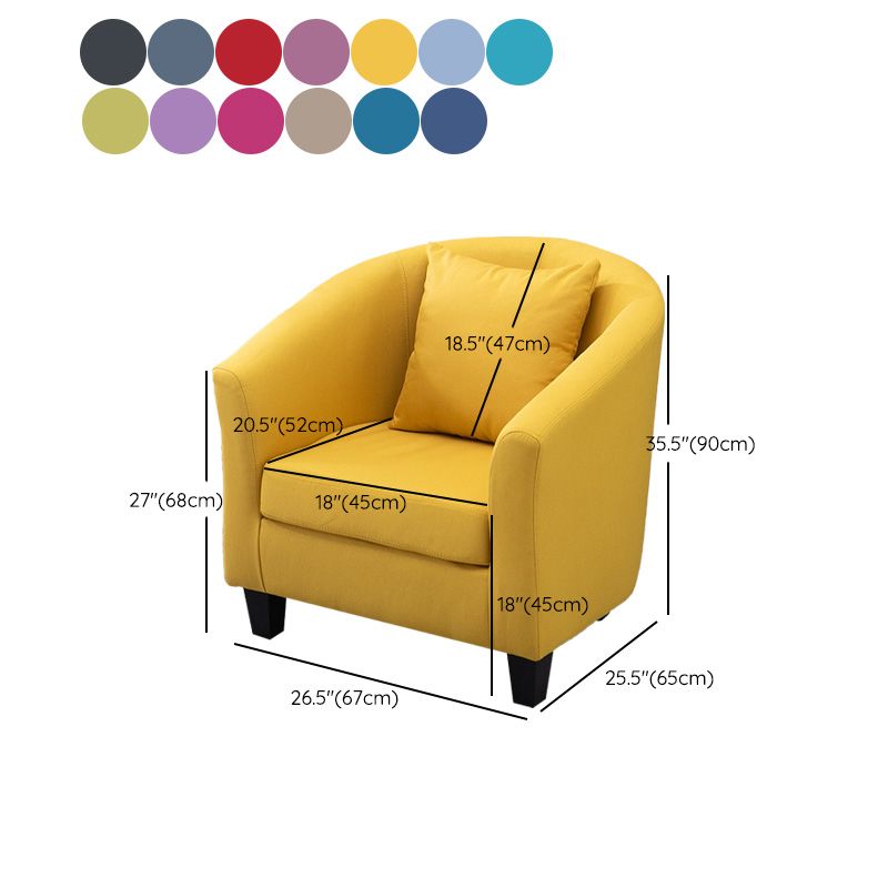 Contemporary Basic Four Legs Armchair Arms Included Barrel Accent Chair Clearhalo 'Accent Chairs' 'accent_chairs' 'Chairs & Seating' 'furn' 'furn_accent_chairs' 'Furniture' 'Living Room Furniture' 1200x1200_4ce1e2e9-0c9a-4eab-9716-24f3e26e8d8d