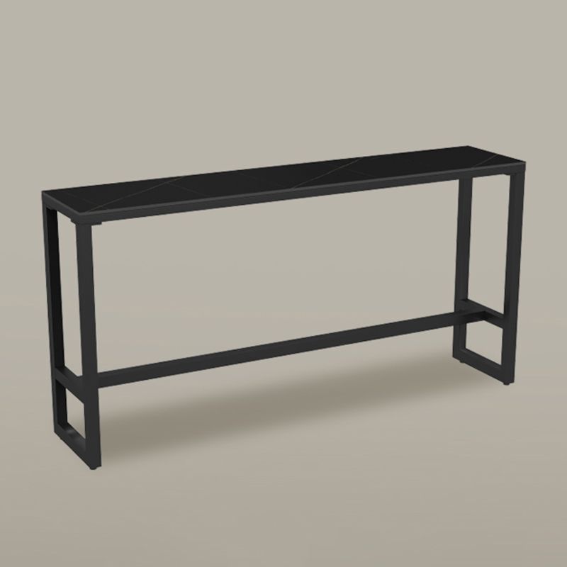 Black Sintered Stone Bar Table Dining Table for Kitchen Living Room Coffee Room Clearhalo 'Bar Furniture' 'Bar Tables' 'bar_tables' 'furn' 'furn_bar_tables' 'Furniture' 'Kitchen & Dining Furniture' 1200x1200_4ce20914-d054-4e09-a7b1-6401c085ca08