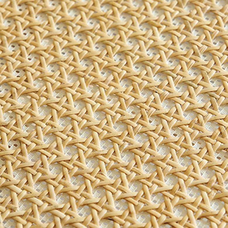 Tabouret de bar en rotin sans bras contemporain avec base de bois massif en cendres