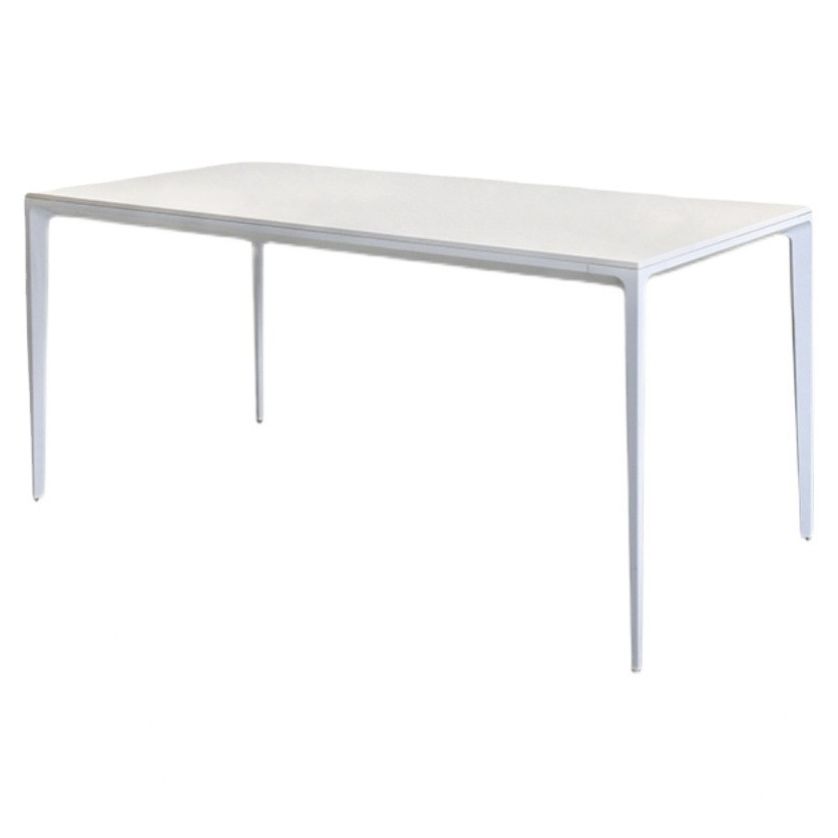 Modern Rectangle Dining Table Sintered Stone Top 4 Metal Legs Dining Room Table Clearhalo 'Dining Tables & Seating' 'Dining Tables' 'dining_table' 'furn' 'furn_dining_table' 'Furniture' 'Kitchen & Dining Furniture' 1200x1200_4ce285a1-7647-44c0-8b12-0aad17fef80b