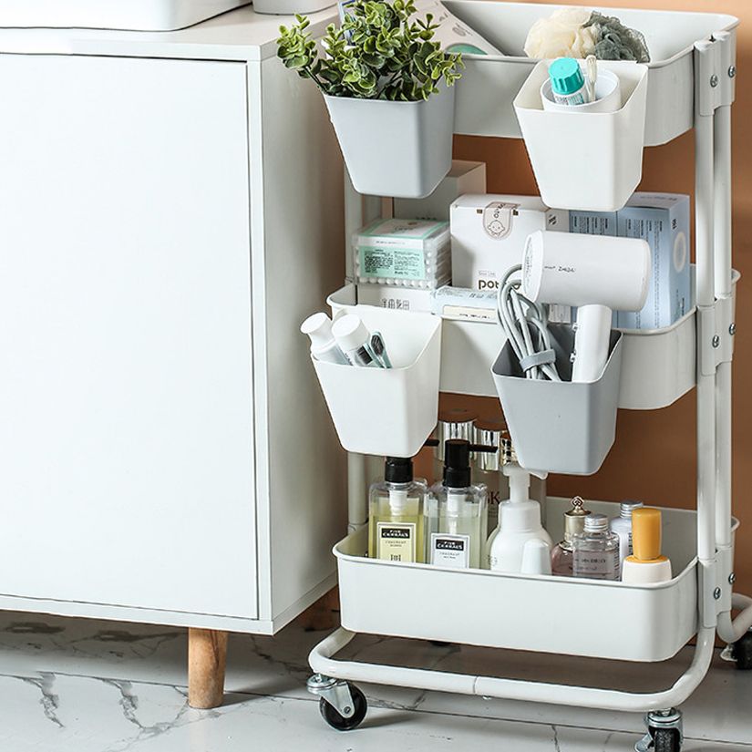 Metal Frame Open Etagere Bookshelf Contemporary Vertical Bookcase with Caster Wheels Clearhalo 'Bookcases' 'furn' 'furn_bookcases' 'Furniture' 'Office Furniture' 1200x1200_4ce53e2a-e0fd-42e6-a47a-1d6bc0a643c6