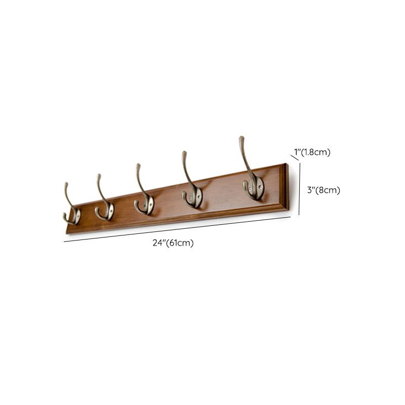 Brown Wooden Coat Hanger Modern Style Minimalist Home Wall Hanging Coat Rack Clearhalo 'Entry & Mudroom Furniture' 'furn' 'furn_hall_tree_coat_racks' 'Furniture' 'Hall Trees & Coat Racks' 'hall_tree_coat_racks' 1200x1200_4ce6533d-1fec-4219-a044-9aae406a8232